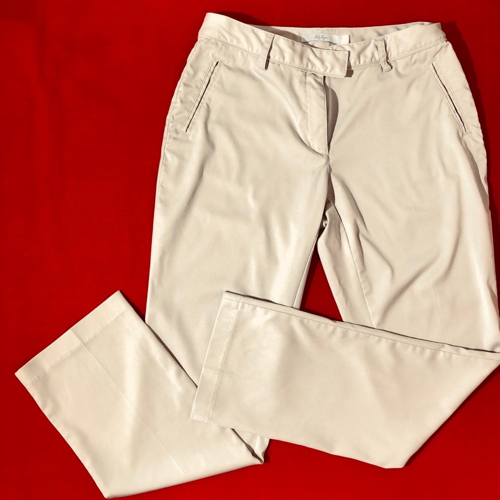 NWOT LADY HAGEN GOLF PANTS COLOR WHITE TAN 4